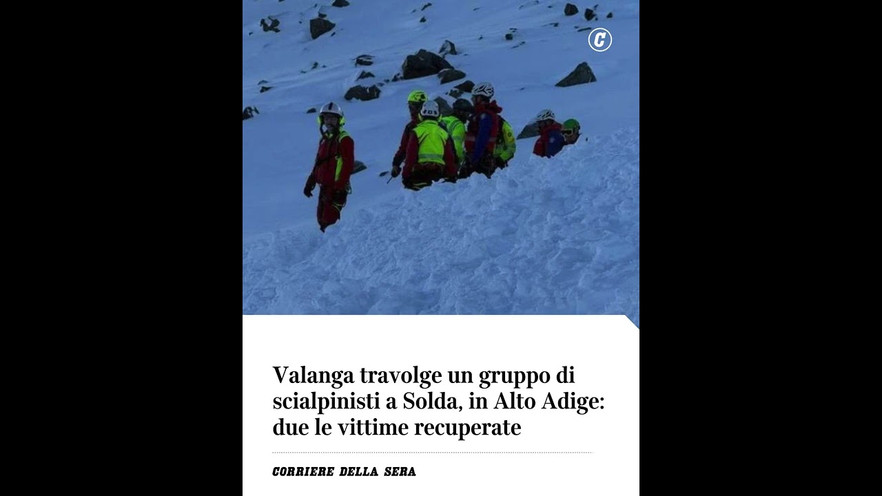 Valanga travolge un gruppo di scialpinisti in Alto Adige: due le vittime recuperate #shorts #news
