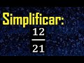 Simplificar 1221  simplificar fracciones