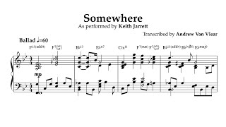 Somewhere - Keith Jarrett (piano transcription)