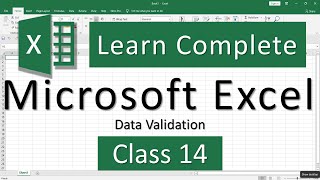 Excel Data Validation Class 14 | Microsoft Excel Course in Urdu | Excel Complete Tutorial