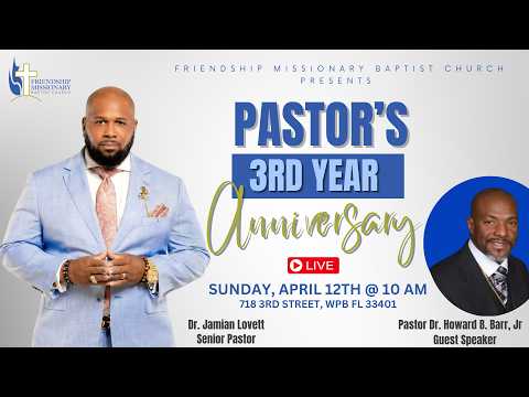 Pastor Lovett's 3rd Year Anniversary!