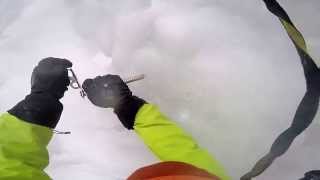 1) Ice Climbing.    Mounting a Abalakov Thread