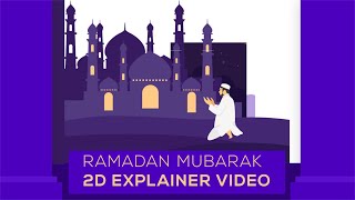 Ramadan Mubarak | 2D explainer video | After Effects | PREMIERE PRO |Motion graphics design