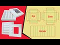 How to draw perfect Cookies / Chocolate Box with Lid Multipurpose Box die cut / Template Tutorial