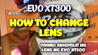 XT300/HOW TO CHANGE LENS/PAANO MAGPALIT NG LENS NG XT300 EVO HELMET/KHIMOTOVLOG