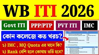 WB ITI Admission Fees 2026| WB ITI College Admission Fees|ITI Fees Details Bengali