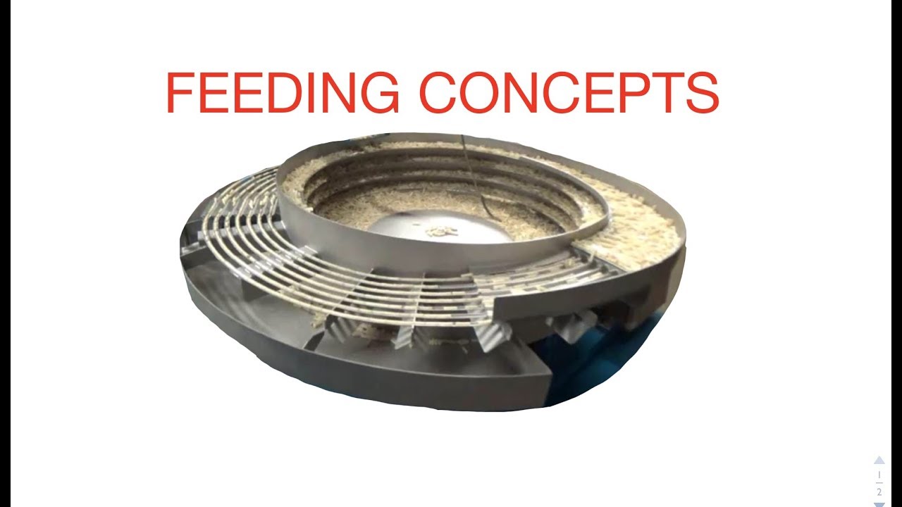 VIBRATORY FEEDER BOWL SEVEN LINES OF FEED SATISFYING ROBOT- Feeding Concepts, Inc.