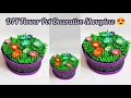 DIY Flower Pot Decorative Showpiece making idea at home/ Best Out Of Waste thermocol