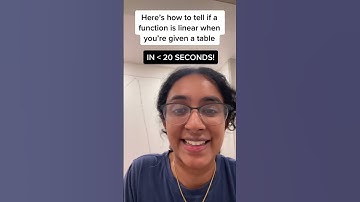 how to identify a linear function from a table!