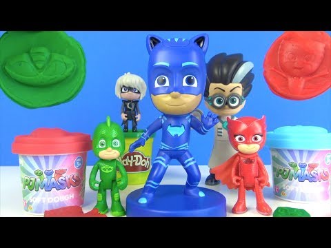 Pijamaskeliler Oyun Hamuru Oyuncak Seti Pjmasks Baykuş Kız Kertenkele Kedi Çocuk ile Renkleri Öğren