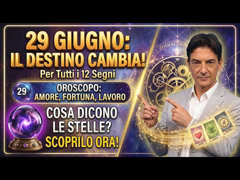 Video OROSCOPO LUNEDÌ 29 GIUGNO 2026 | Amore, Fortuna e Lavoro per Tutti i 12 Segni