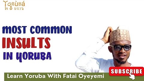 Learn the Most Common Yoruba Insults | Yoruba Lesson | What is oponu in Yoruba | @fataioyeyemi