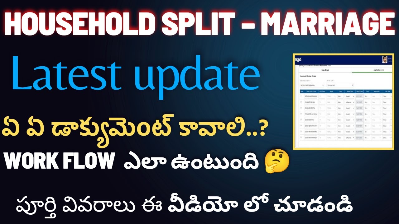 House hold mapinng slipt Option Latest update |House hold maping splitting  guidelines IN GSWS 2023