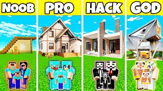 Modern Spring House Build Challenge - Noob vs Pro vs Hacker vs God by Noobas - Minecraft 1,732 views 4 weeks ago 11 minutes, 36 seconds