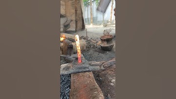 Rusted Iron Forged Into a Clean Useful Peraak Blacksmith Transformation #ironwork