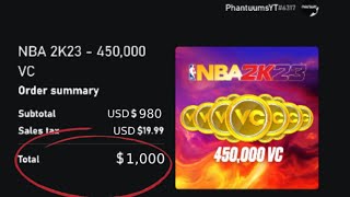 The HARSH And SAD REALITY Of VC Prices In NBA 2K23......