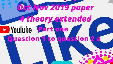 IGCSE physics Oct Nov 2019 paper 4 part one