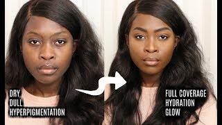 DARK SKIN MAKEUP ROUTINE FOR DRY SKIN & HYPERPIGMENTATION