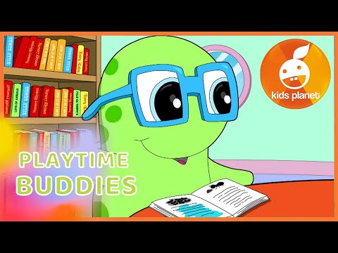 PLAYTIME BUDDIES | Educational cartoons for children | Funny cartoons in English | At the library