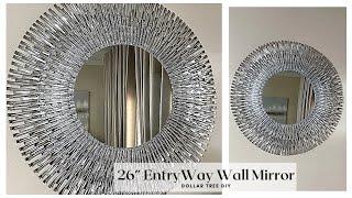 DOLLAR TREE DIYs That Look Expensive ||Huge 26” Entryway Wall Mirror
