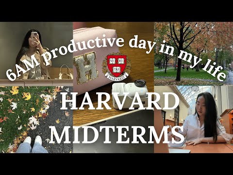 6AM HARVARD MIDTERMS VLOG Super Productive Day In My Life Study Motivation Insta360 Go Ultra