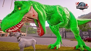 Color Pack Tyrannosaurus Rex VS Blue Spinosaurus Dinosaur Fighting Jurassic World Evolution!