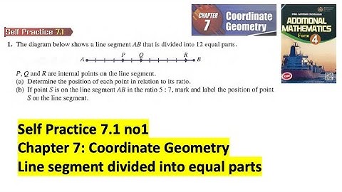 Coordinate geometry self practice 7.1 Q1 latih diri 7.1 geometri koordinat add maths tingkatan 4