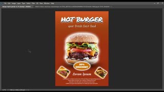 Designing a Restaurant Flyer in photoshop | 🍔 | Photoshop Tutorial