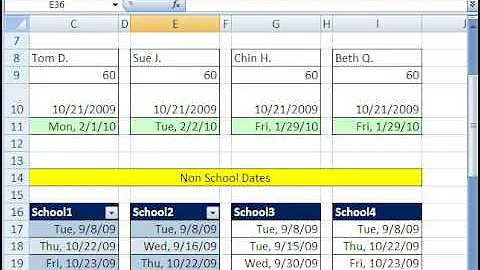 Excel Magic Trick 372: WORKDAY function - Find Date in Future