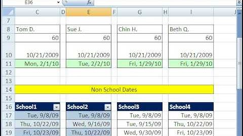 Excel Magic Trick 372: WORKDAY function - Find Date in Future