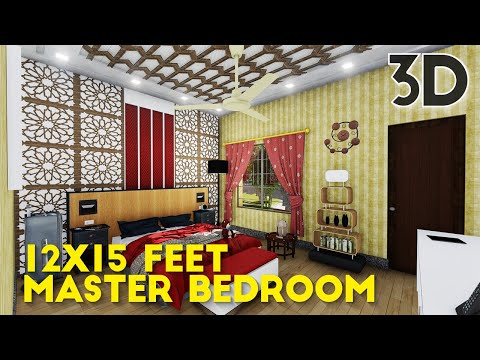 12x15 Feet Master Bedroom Interior Design Dwnload Free Sketchup Model 2020