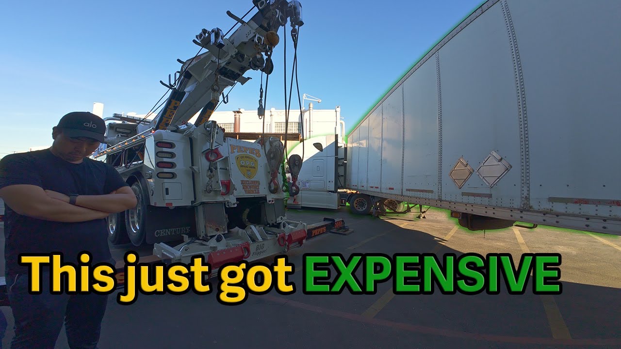 Semi Trailer Driver Can't Make Turn