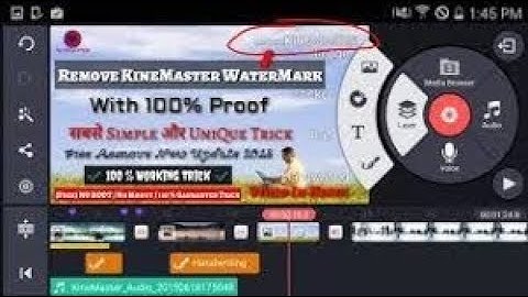 How To Remove Kinemaster Watermark In 2 Minutes Free || NO ROOT