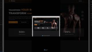 Gym &amp; Fitness Website Design in Figma🔥 | Landing Page UI Design  #shorts #gym #website #ui #figma