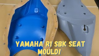 How to make Yamaha R1 SBK race seat split mould Part 1