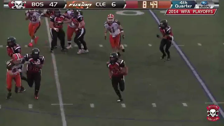 HUGE block by #10 Adrienne Smith, WR - Boston Mili...