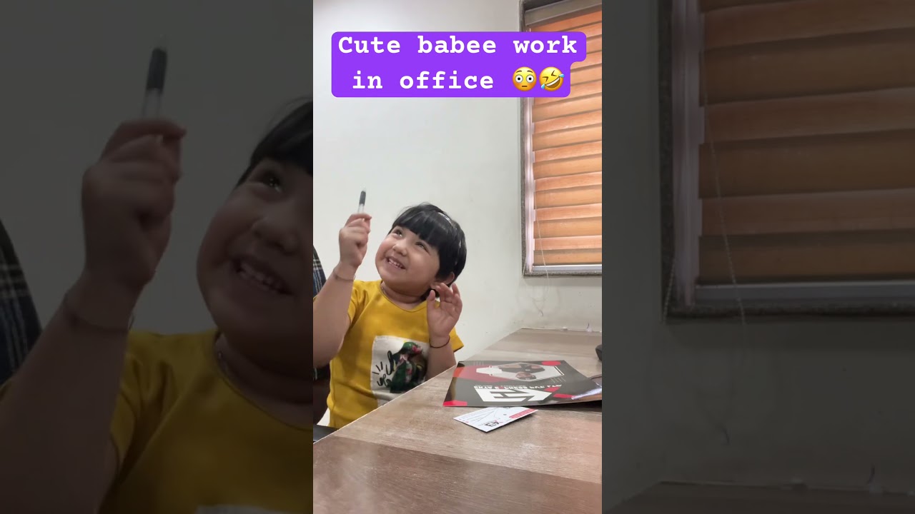Cute babee work in office👶😊 #play #masti #cutebaby #mastimoment #fun #funny #babygirl #happiness