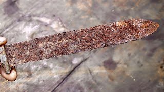 80-Year-Old Rusty and Underground Knife-Partial restoration