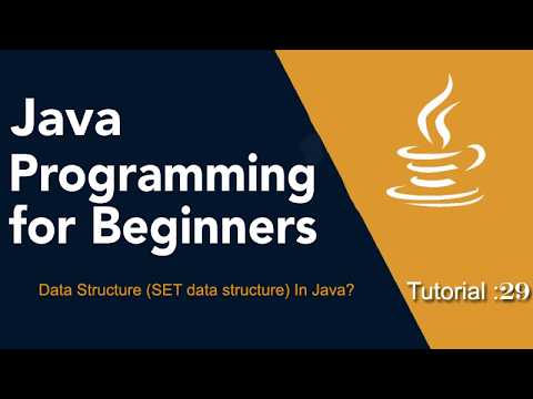 Java Programming for Beginners Tutorial: 29 (Data Structure (SET) in java)