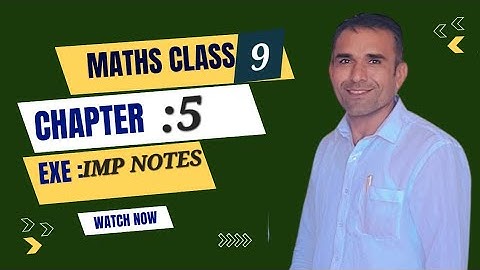 L-2 7,MATHS CLASS-9TH CHAPTER:5 IMPORTANT NOTES 