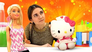 Видео про игры в Куклы Барби. Приключения Хелло Китти, Барби и Кена. Игрушки для детей