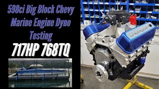 Greg's 2nd of 2 Identical 598ci Marine Engines on the Dyno at Prestige - 717HP 768TQ