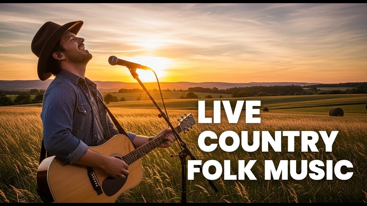 Live Folk Country Music 24/7 with Warm Acoustic Vibes for Work, Study, and Relax