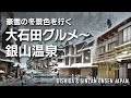 【銀山温泉/大石田】大雪で道中の雪景色がすごかった！テレビでも紹介された大石田の絶品 千本だんご & 銀山温泉1日目｜Oishida & Ginzan Onsen