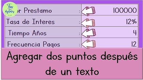 Agregar dos puntos después de un texto