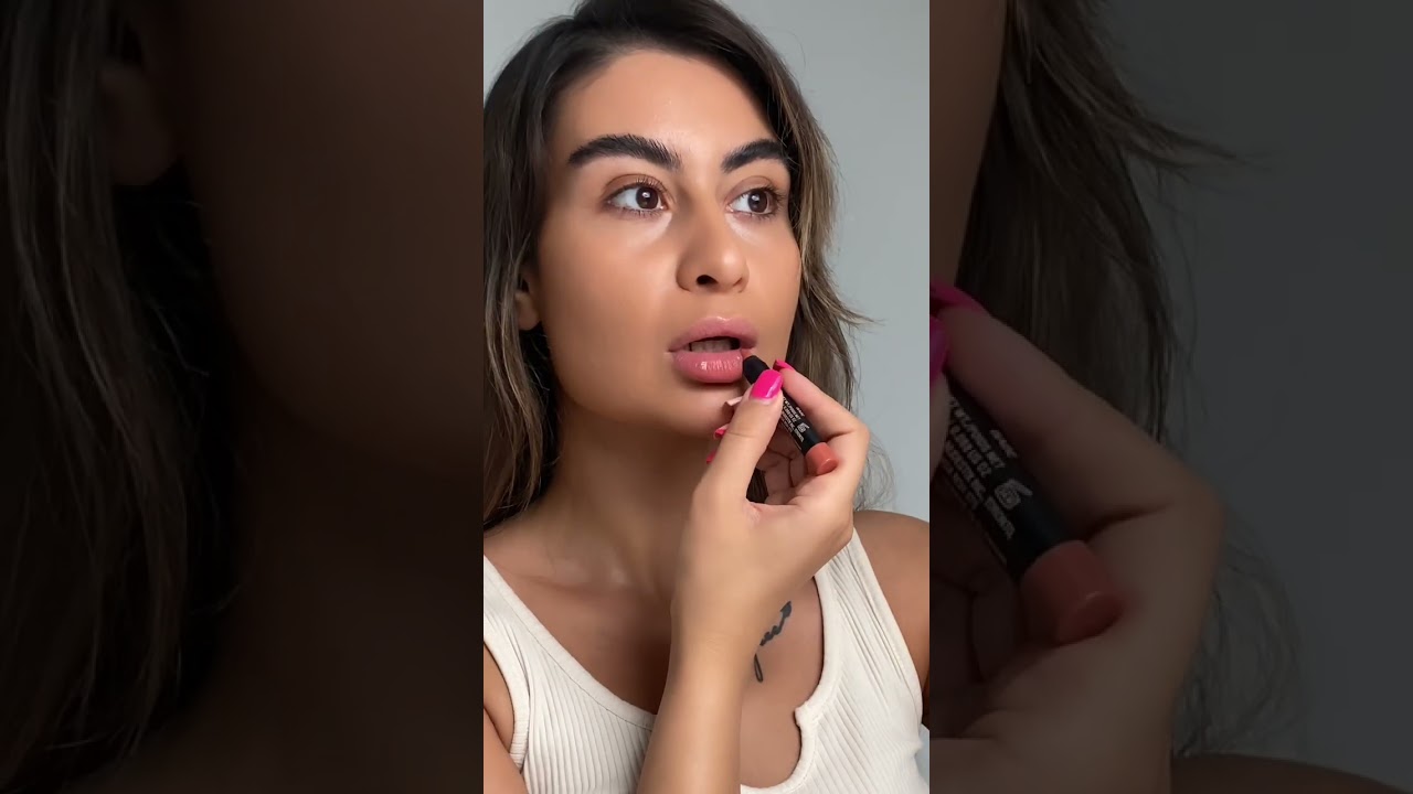 Trying Wet-Looking NUDESTIX Gel Color Lip Balm: Babe shade 