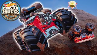 Epic Mudslide Blocks Hot Wheels Monster Trucks!   Monster Truck Videos for Kids | Hot Wheels