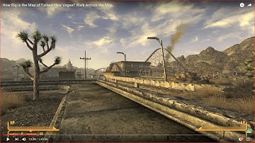 HOW BIG IS THE MAP in Fallout New Vegas? Walk Across the Map (longer version)