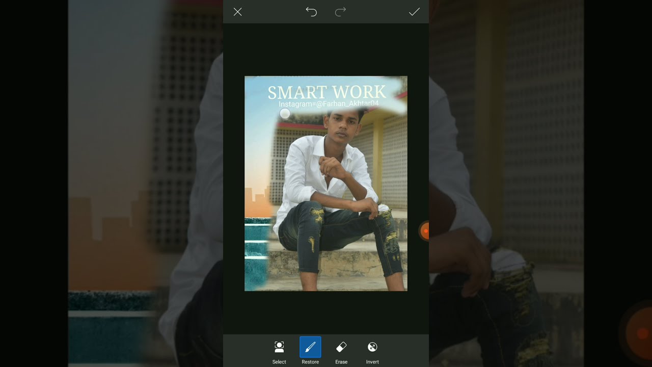 20 seconds vip entry background change editing in Autodesk and Snapseed !