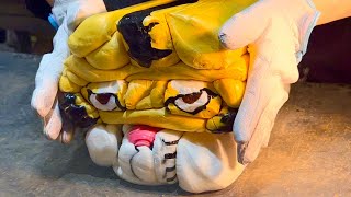 Amazing ! Giant Tiger Candy Making  -  Japanese Street Food - Candy Show - How to make - PAPABUBBLE